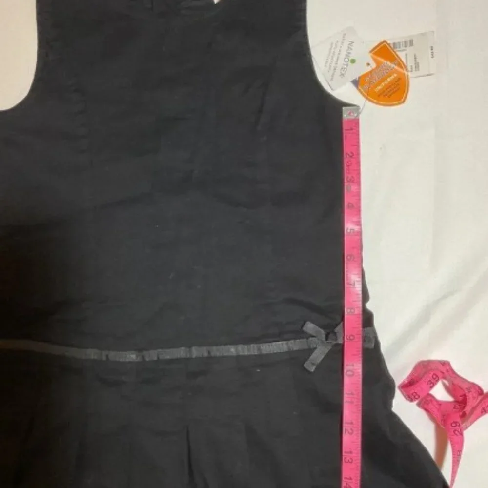 Gymboree Girls 8 Black Pleated Jumper Sleeveless Uniform Dress NWT School